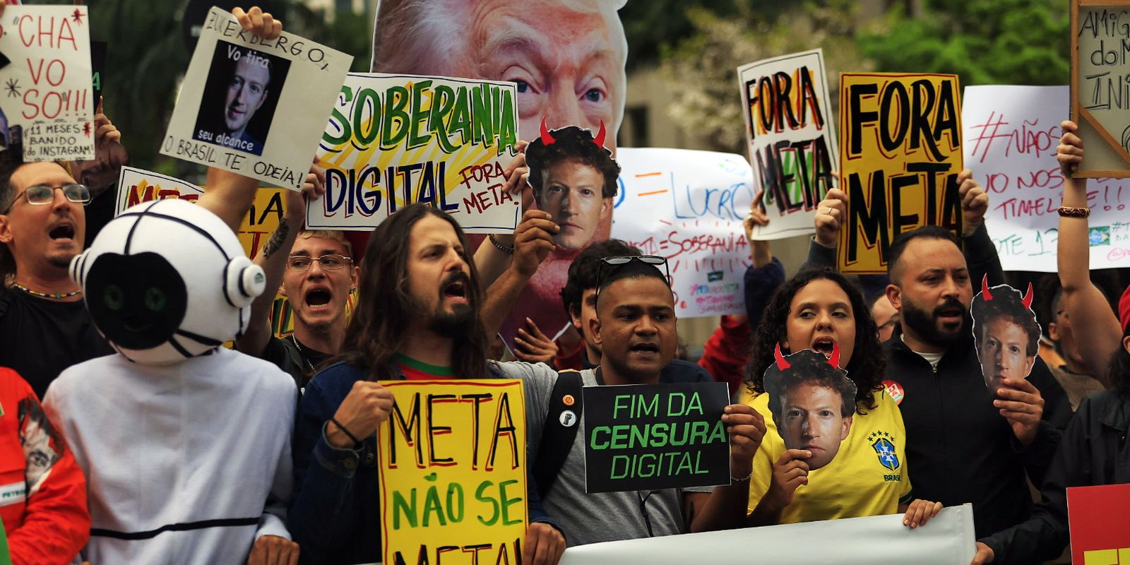 Manifestantes e TSE exigem a neutralidade da Meta nas eleições